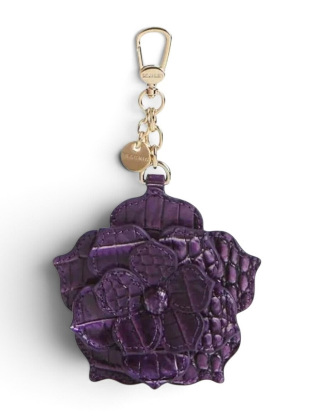 💜▪️Brahmin ▪️ Ultraviolet Ombre Melbourne Genuine Leatger Magnolia Flower Charm